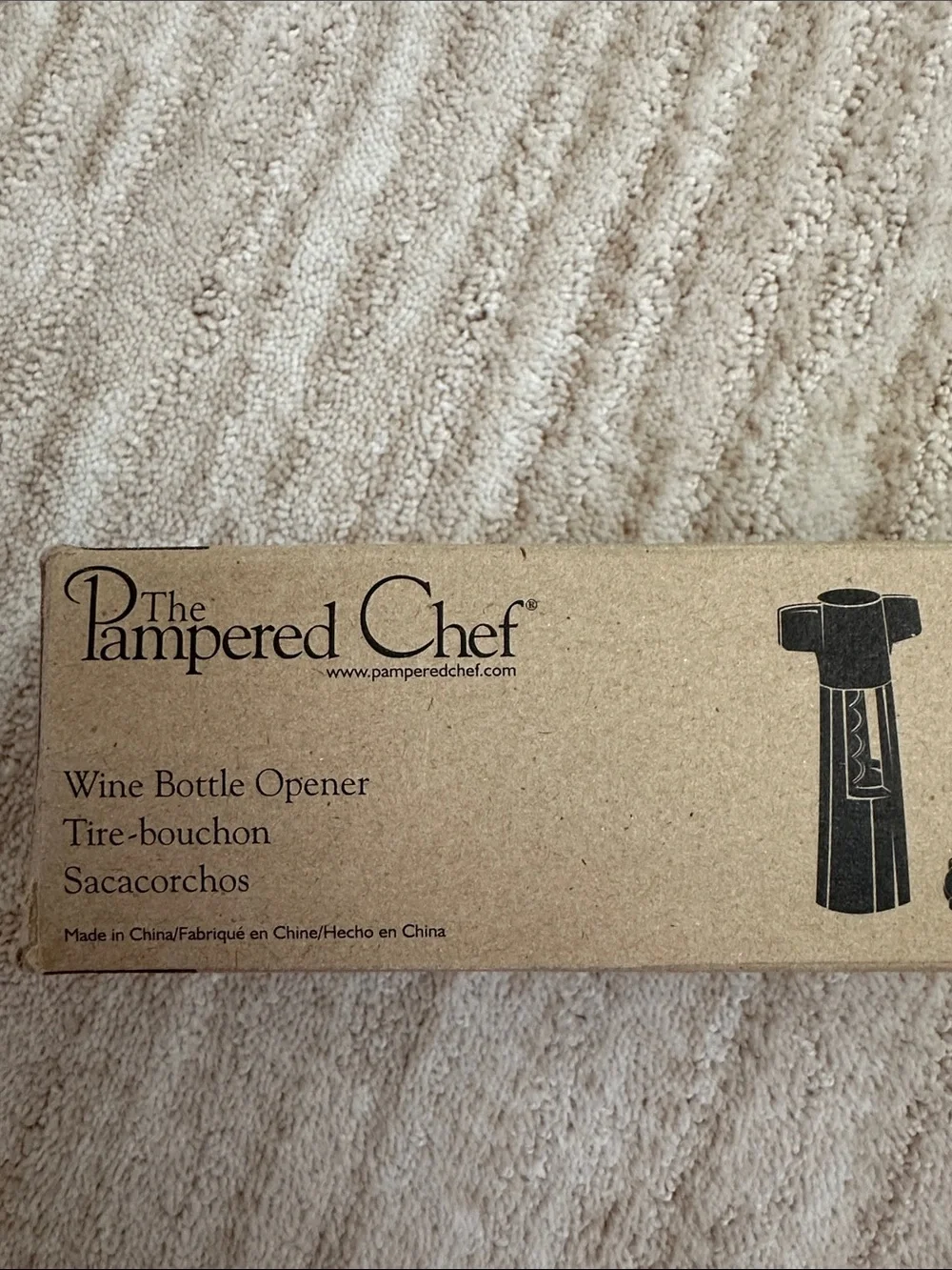 Pampered Chef Wine Bottle Opener & Foil Cutter #2155 Black
